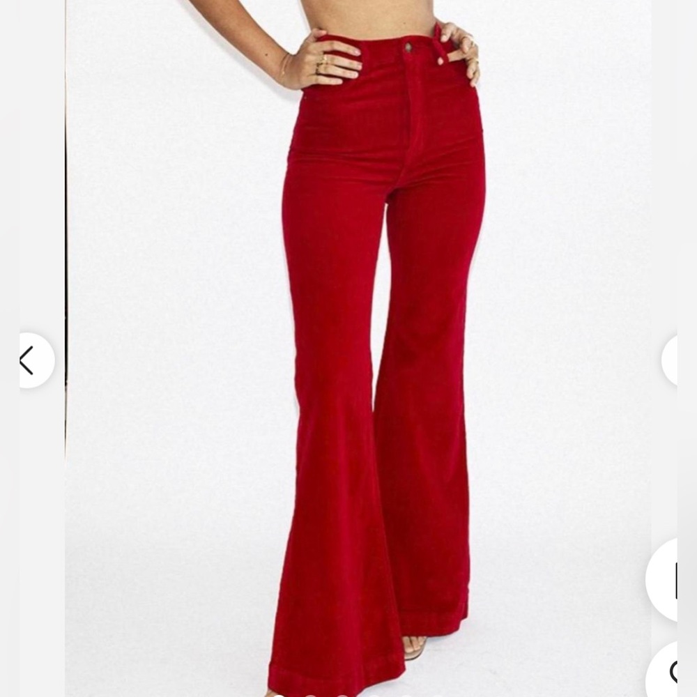 Rolla’s east coast flare corduroy in Red 25